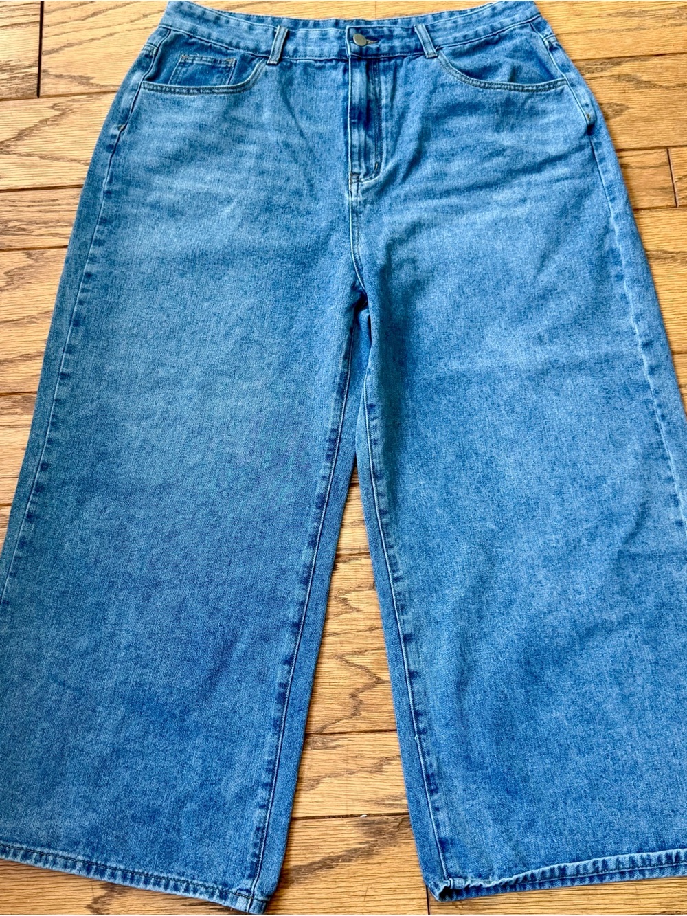 Cider Light Blue Wide-Leg Denim Jeans